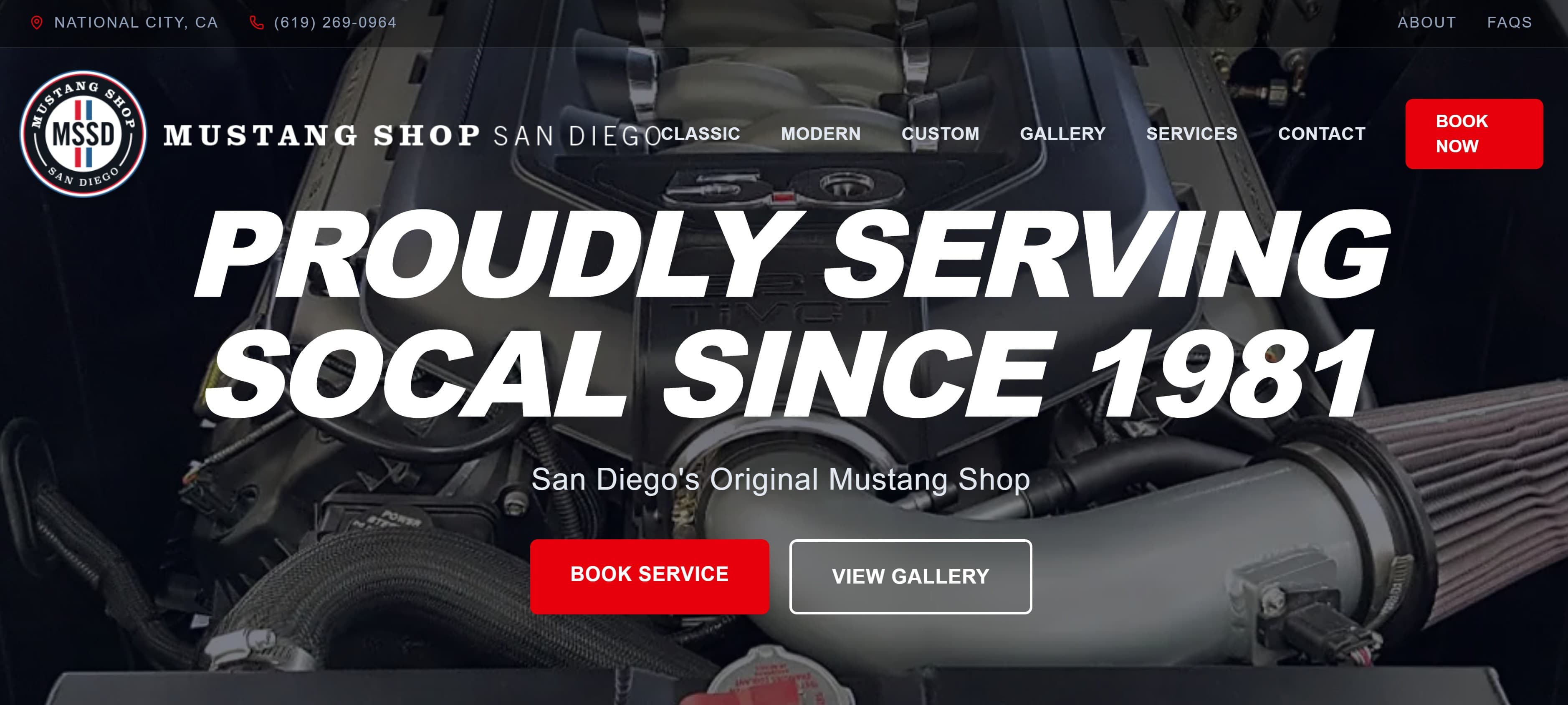 Mustang Shop San Diego - High Performance Website